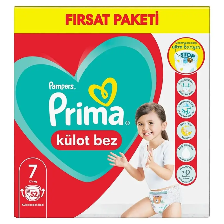 Prima Pants Külot Bebek Bezi 7 Beden XXL 52li Fırsat Paketi - 1