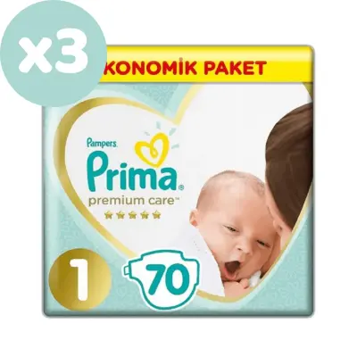 Prima Premium Care Bebek Bezi 1 Beden Yenidoğan Ekonomik Paket 210lu - 3