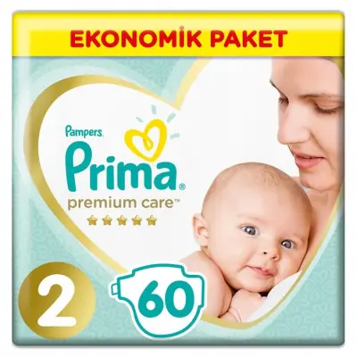 Prima Premium Care Bebek Bezi 2 Beden Mini 4-8 Kg 60lı Ekonomik Paket - 3