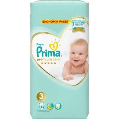 Prima Premium Care Bebek Bezi 3 Beden Midi 6-10 Kg 52li Ekonomik Paket - 15