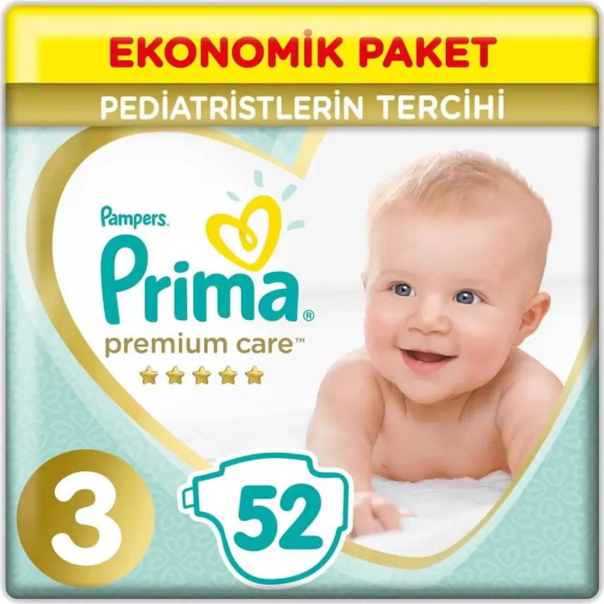 Prima Premium Care Bebek Bezi 3 Beden Midi 6-10 Kg 52li Ekonomik Paket - 3