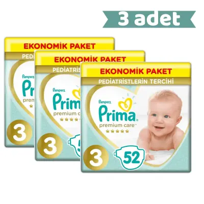 Prima Premium Care Bebek Bezi 3 Beden Midi 6-10 Kg Ekonomik Paket 156lı - 4
