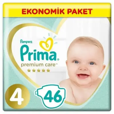 Prima Premium Care Bebek Bezi 4 Beden Maxi 9-14 Kg 46li Ekonomik Paket - 3