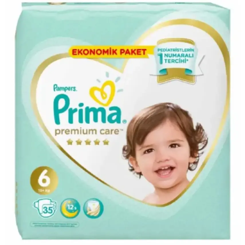 Prima Premium Care Bebek Bezi 6 Beden 13+ Kg 35Li Ekonomik Bm Care Sensitive Islak Mendilli Avantaj  - 2