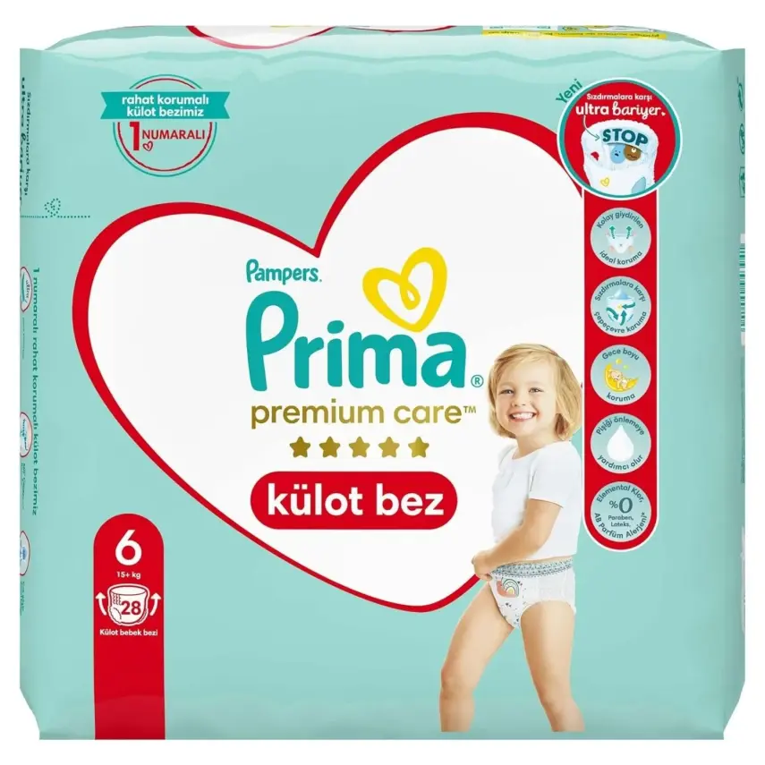 Prima Premium Care Külot Bebek Bezi 6 Beden Large 15+Kg 28li - 1