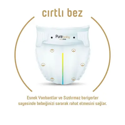 Pure Baby Organik Bebek Bezi 4 Beden Maxi 100lü - 3