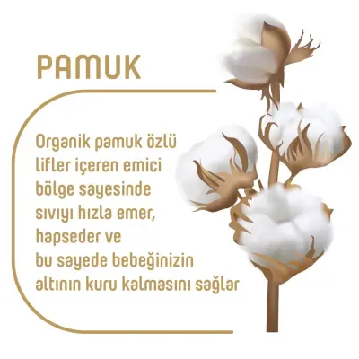 Pure Baby Organik Bebek Bezi 6 Beden XL 60lı - 5