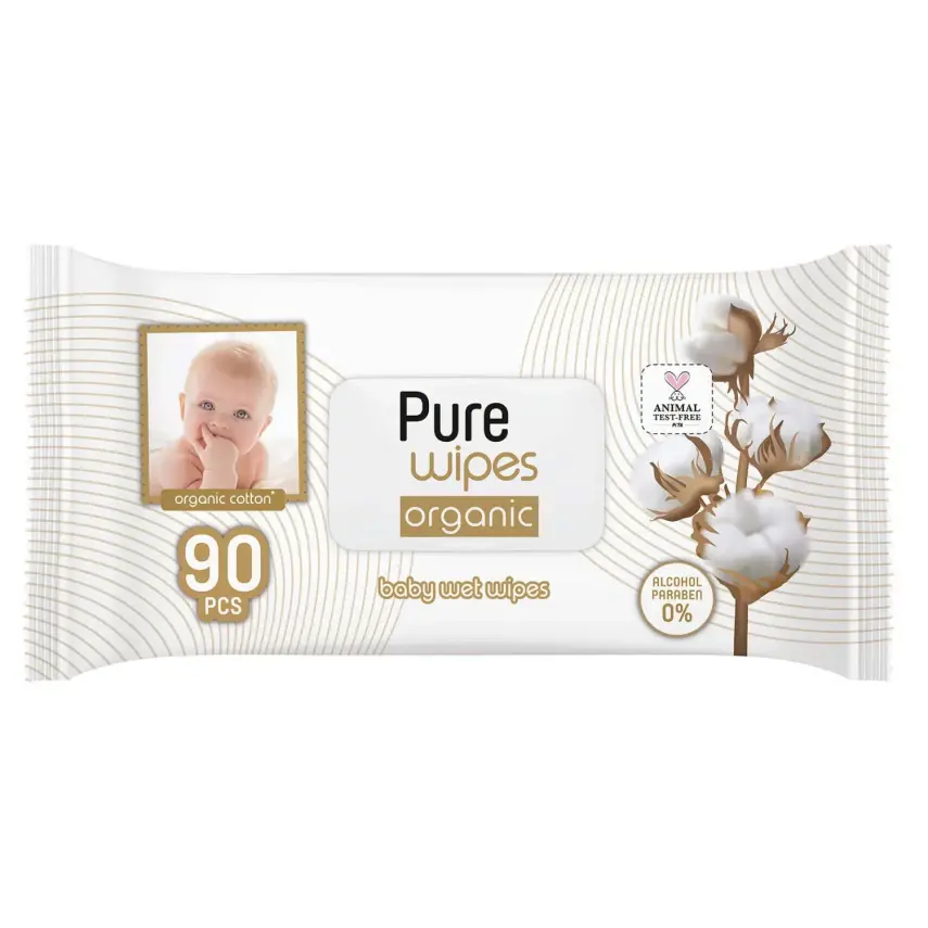 Pure Baby Organik Pamuklu Bebek Islak Havlu 90lı - 14