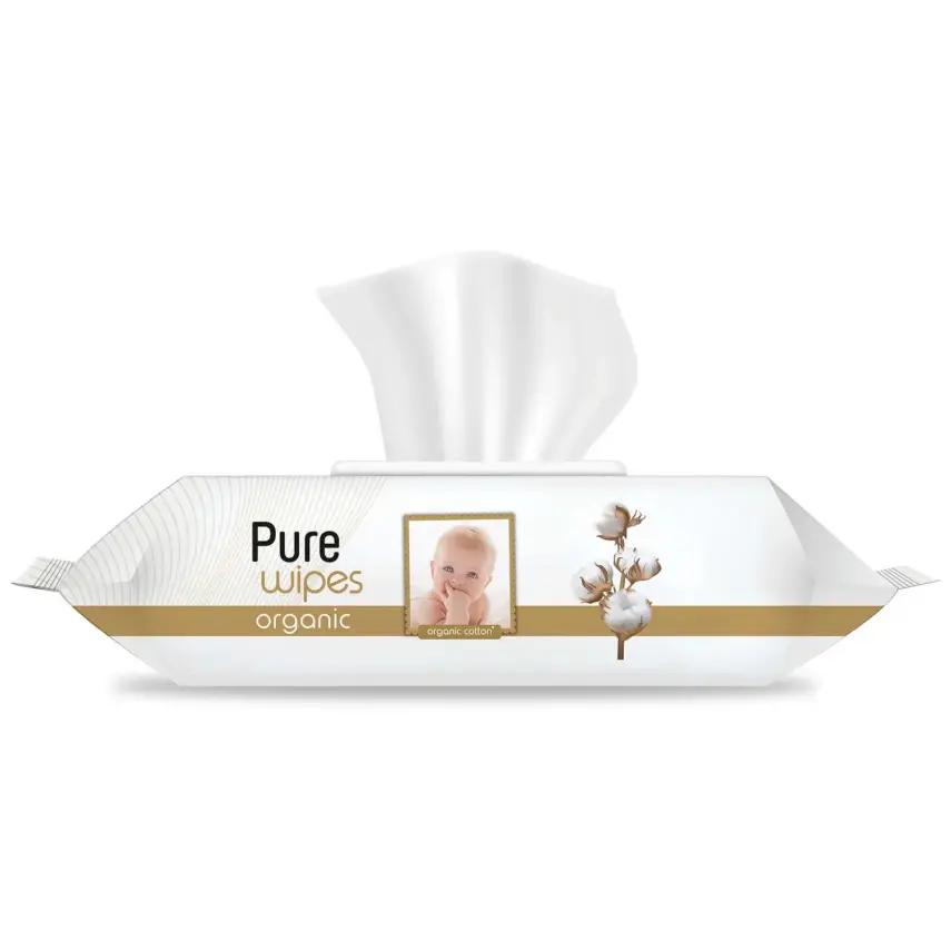 Pure Baby Organik Pamuklu Bebek Islak Havlu 90lı - 10