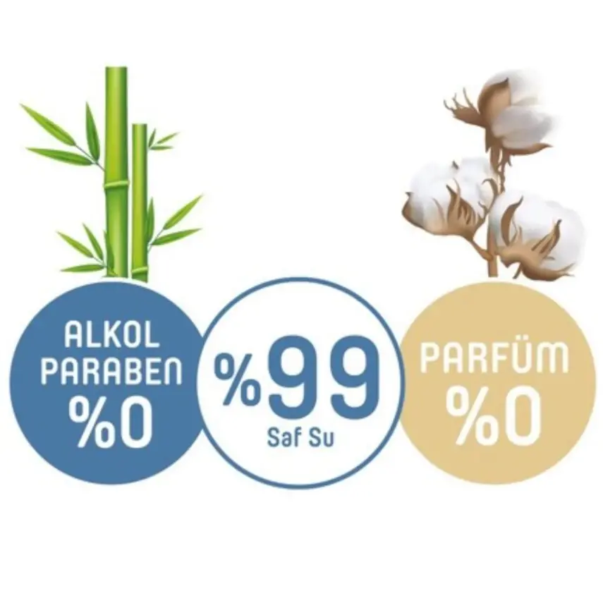 Pure Baby Organik Yenidoğan Islak Havlu 70 Adet - 5