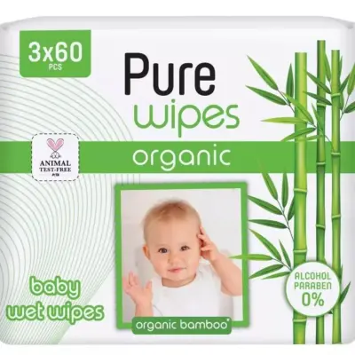 Pure Wipes Bambu Bebek Islak Havlu 3x60lı - 2