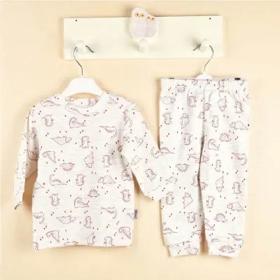 Rany Baby Kids Pijama Takımı Dinozor Bordo