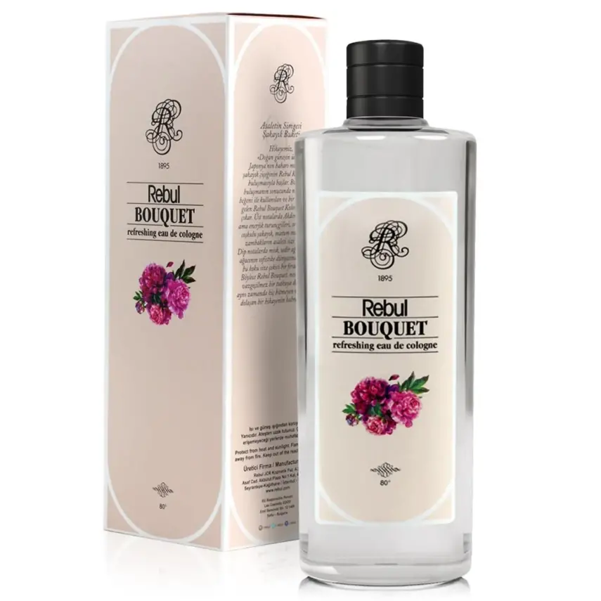 Rebul Cam Şişe Kolonya 250 ml Bouquet - 1