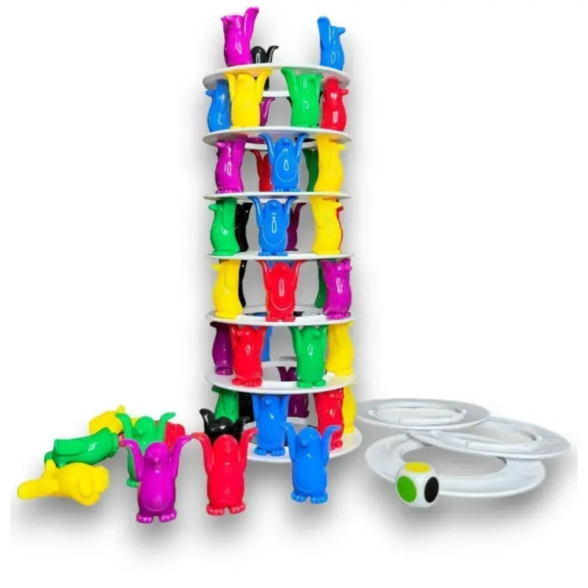 Renkli Penguenler Denge Kule Oyunu - 5