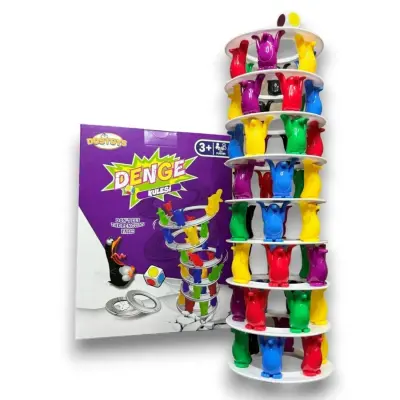 Renkli Penguenler Denge Kule Oyunu