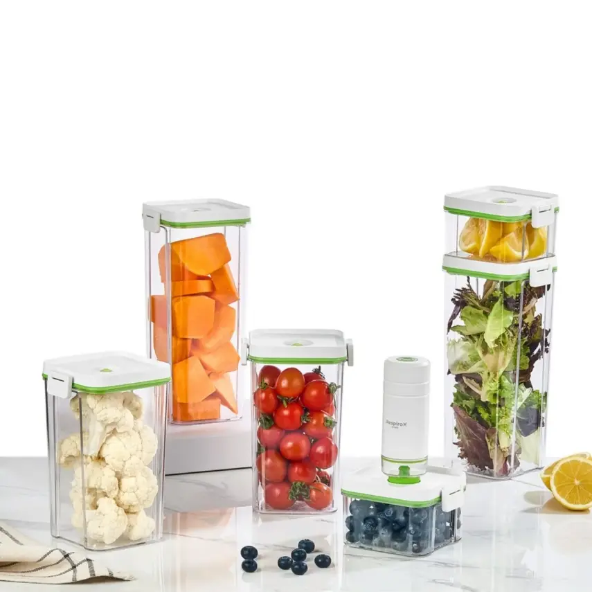 Respiroxhome Vakumlu Saklama Kabı Seti 6lı Şarjlı Otomatik Pompalı - 2