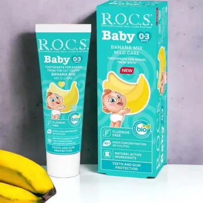 Rocs Baby Diş Macunu Muz Püresi 0-3 Yaş - 2
