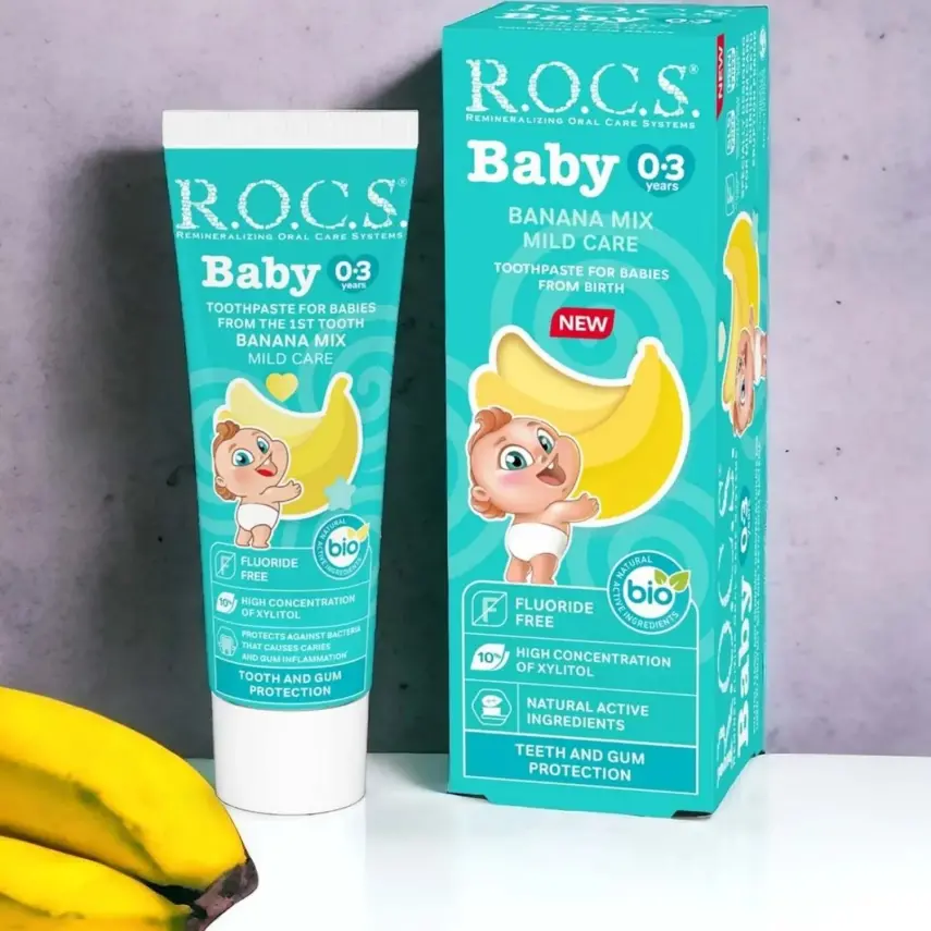 Rocs Baby Diş Macunu Muz Püresi 0-3 Yaş - 2