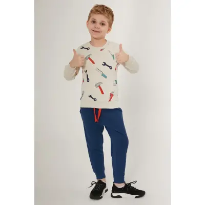 RolyPoly Erkek Çocuk Eşofman Takımı Bej - 2