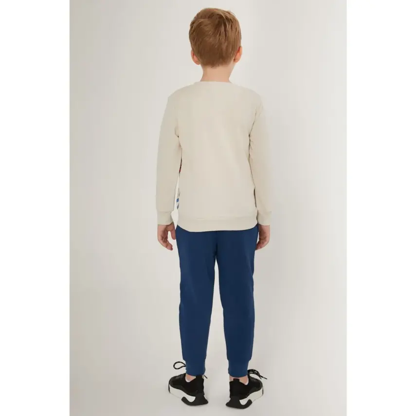 RolyPoly Erkek Çocuk Eşofman Takımı Bej - 5