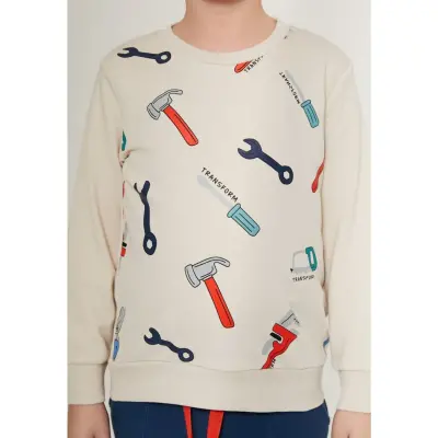 RolyPoly Erkek Çocuk Eşofman Takımı Bej - 4