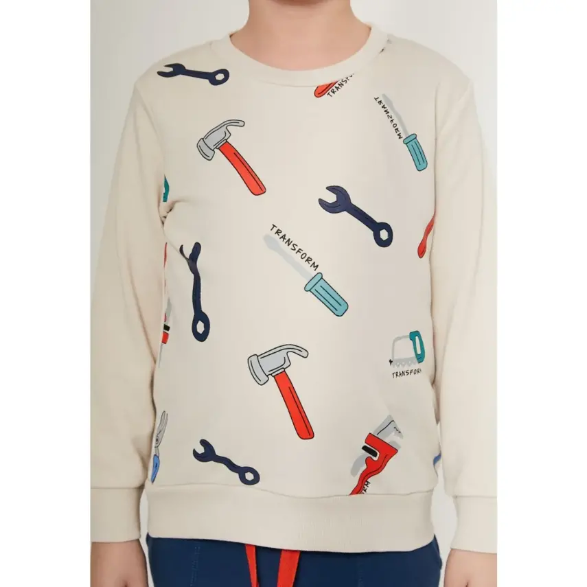 RolyPoly Erkek Çocuk Eşofman Takımı Bej - 4