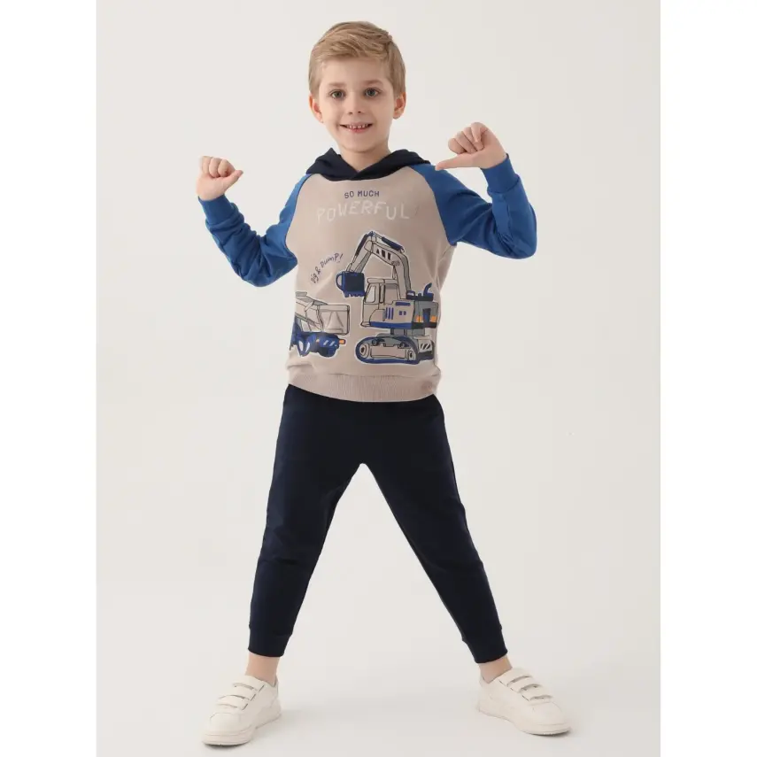 RolyPoly Erkek Çocuk Eşofman Takımı Kum - 5