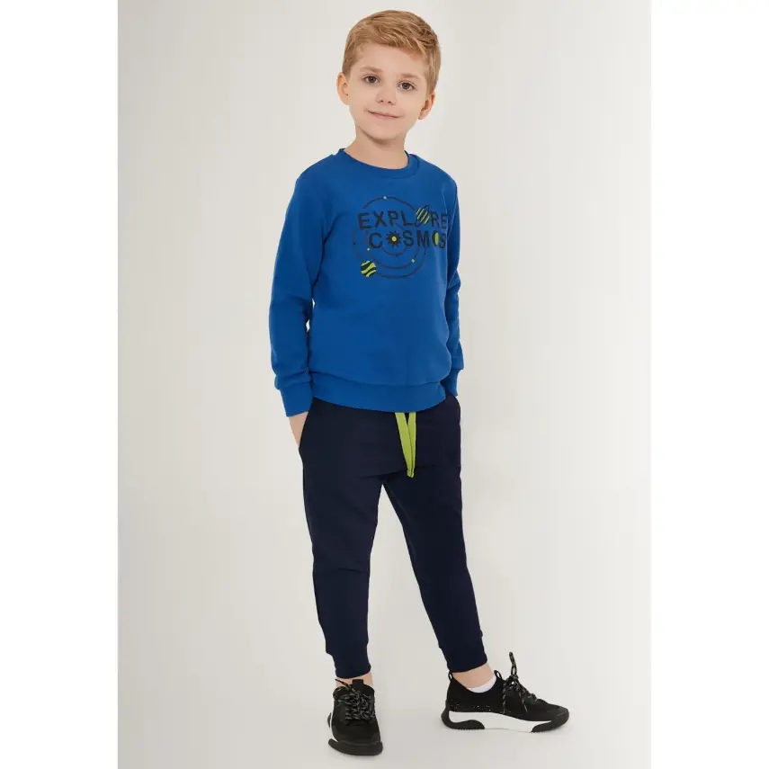 RolyPoly Erkek Eşofman Takımı Saks - 6