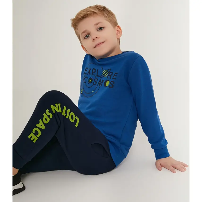 RolyPoly Erkek Eşofman Takımı Saks - 8