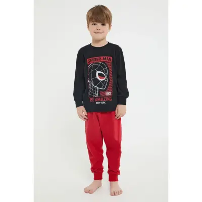 RolyPoly Erkek Spider Man Pijama Takımı Siyah