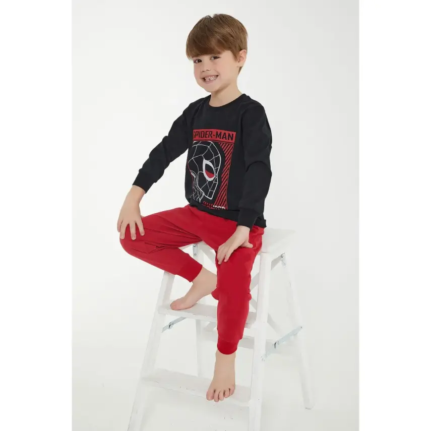 RolyPoly Erkek Spider Man Pijama Takımı Siyah - 2
