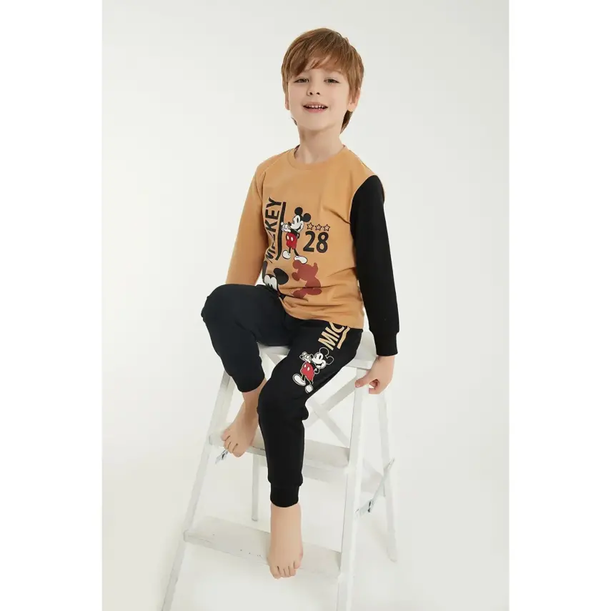 RolyPoly Mickey Mouse Pijama Takımı Camel - 6