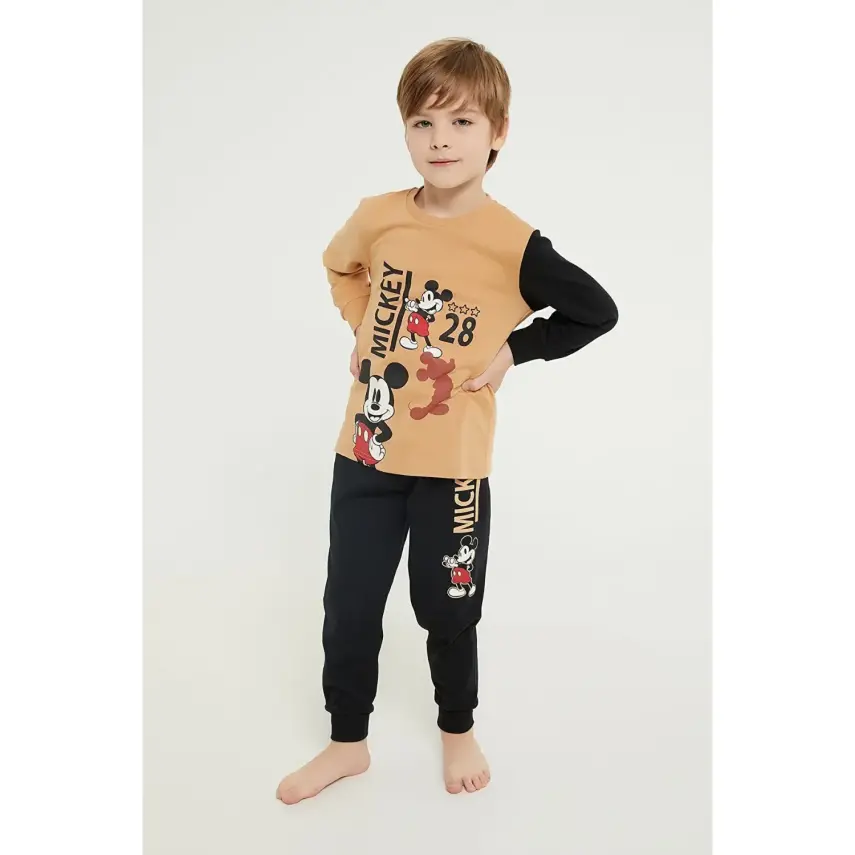 RolyPoly Mickey Mouse Pijama Takımı Camel - 8