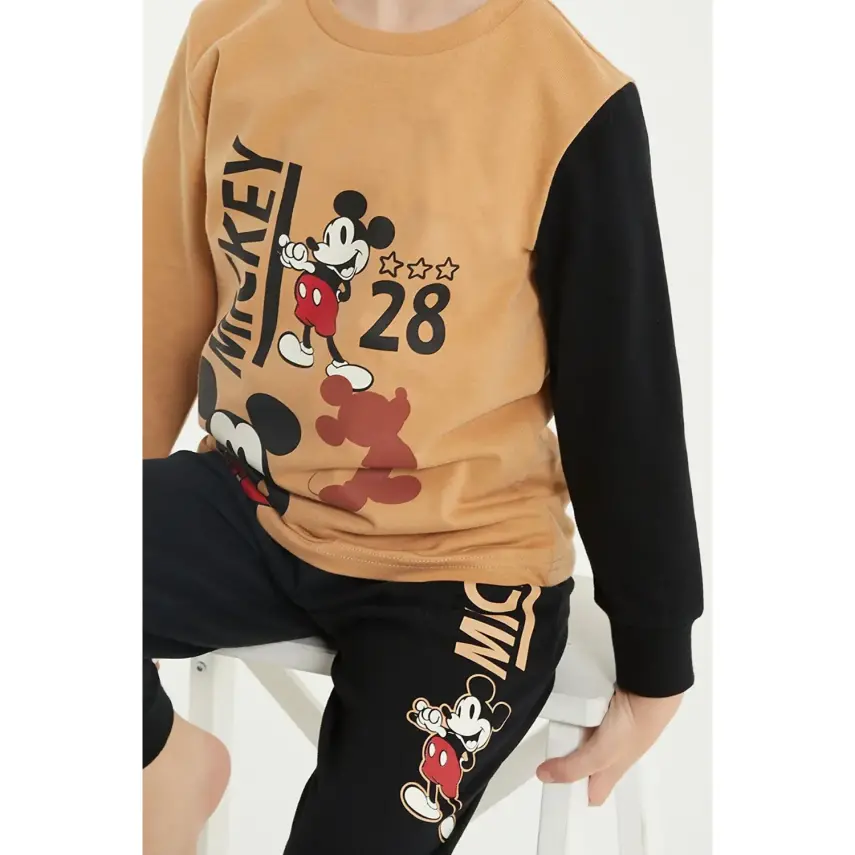 RolyPoly Mickey Mouse Pijama Takımı Camel - 2