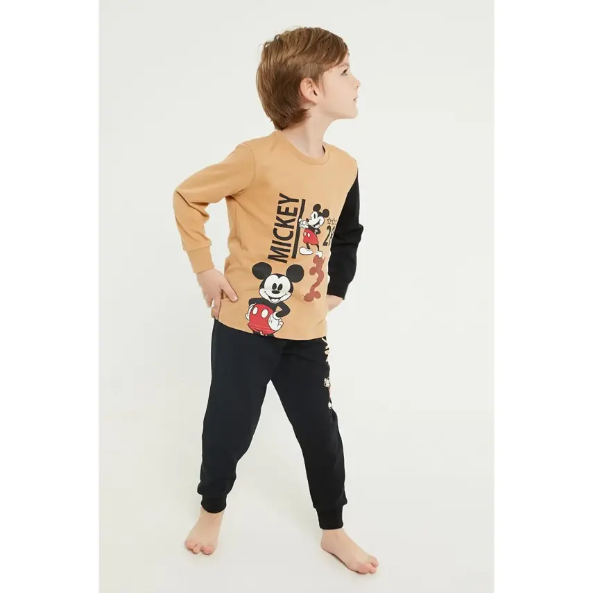 RolyPoly Mickey Mouse Pijama Takımı Camel - 4