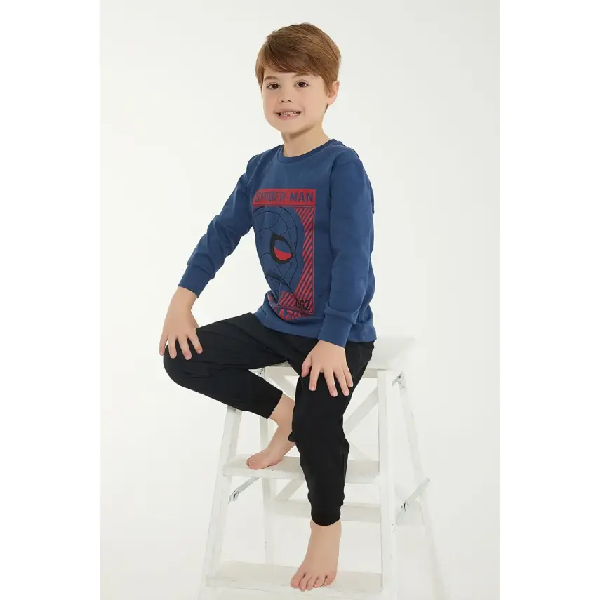 RolyPoly Spider Man Erkek Pijama Takımı Cobalt - 3