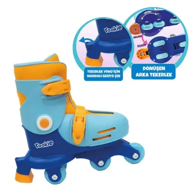 Rookie Ayarlanabilir Dönüşen Tekerlekli 2 In 1 Twisty Paten - Mavi - 8