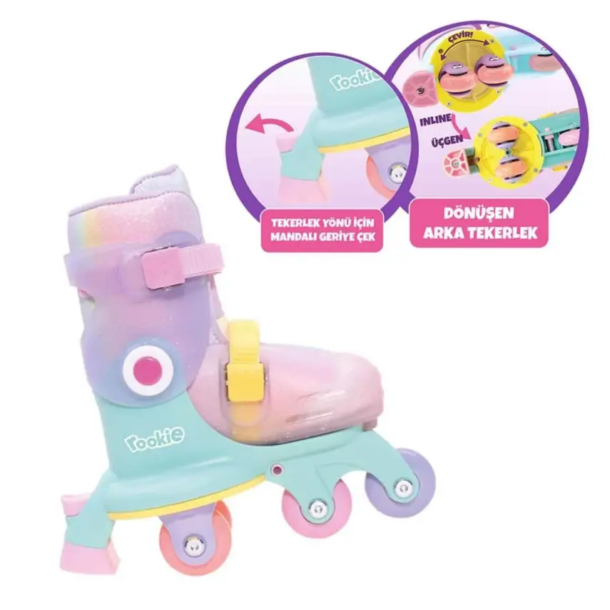 Rookie Ayarlanabilir Dönüşen Tekerlekli 2 In 1 Twisty Paten - Pembe - 4