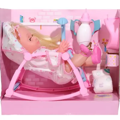 Roza Salıncaklı Altını Islatan Bebek Sesli - 4