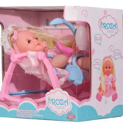 Roza Salıncaklı Altını Islatan Bebek Sesli - 9