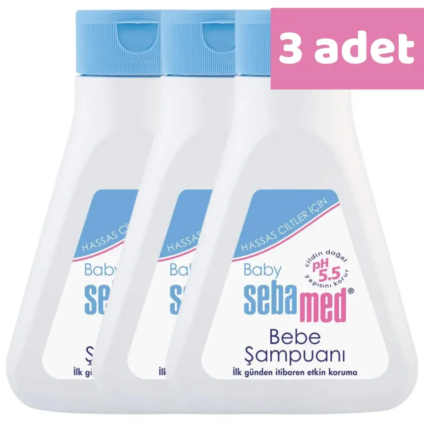 Sebamed Bebek Saç ve Vücut Şampuanı 150 ml x3 - 1