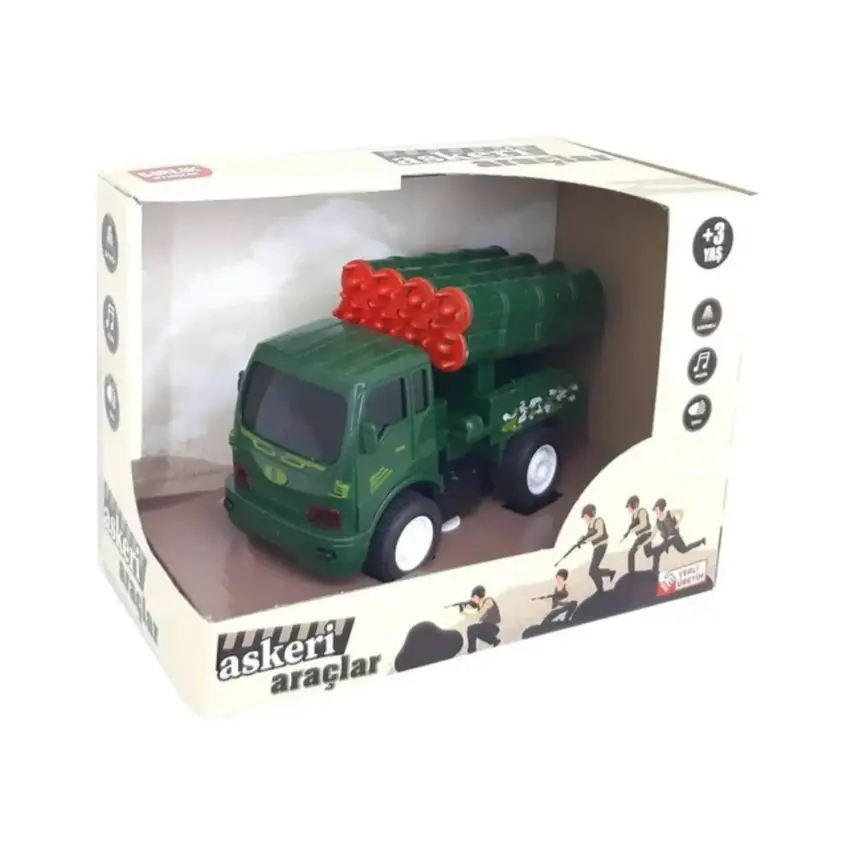 Şehrin Askeri Araçları Pilli Sürtmeli Işıklı - 2