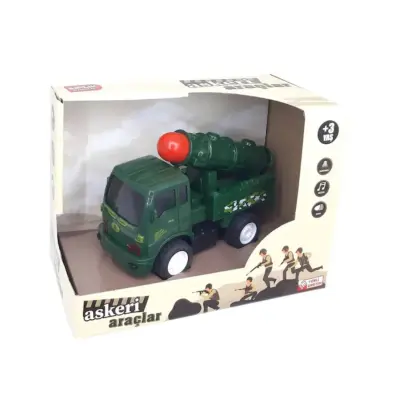 Şehrin Askeri Araçları Pilli Sürtmeli Işıklı