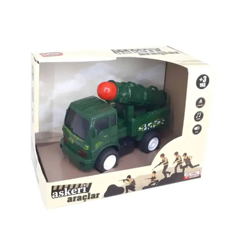 Şehrin Askeri Araçları Pilli Sürtmeli Işıklı - 1