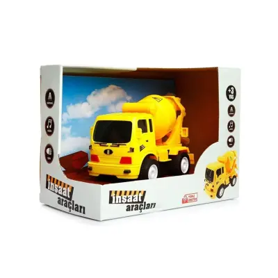 Şehrin İnşaat Araçları Araçları Pilli Sürtmeli Işıklı Mikser - 3