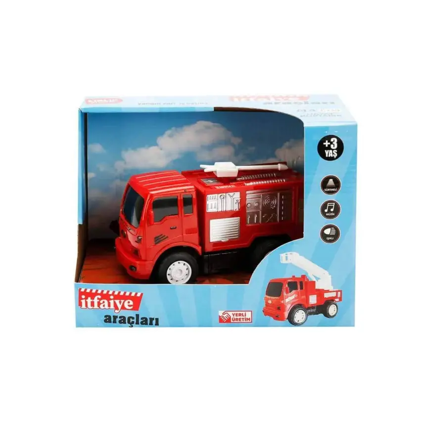 Şehrin İtfaiye Araçları Pilli Sürtmeli Işıklı - 3