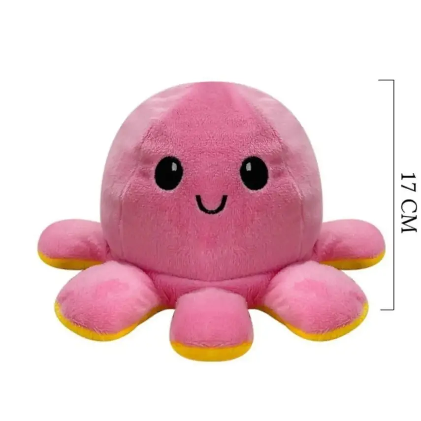 Selay Duygulu Ahtapot Yastık 17 Cm Pembe - 1