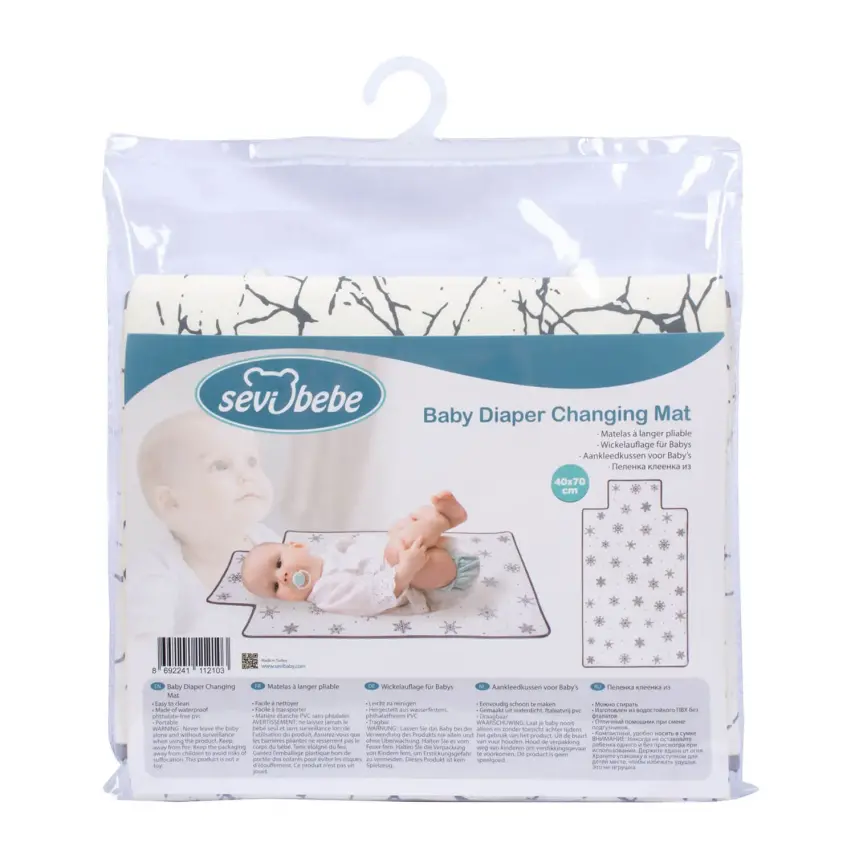 Sevi Bebe Alt Açma Minderi Kar Desen - 3