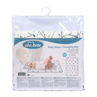 Sevi Bebe Alt Açma Minderi Mermer Desen - 2