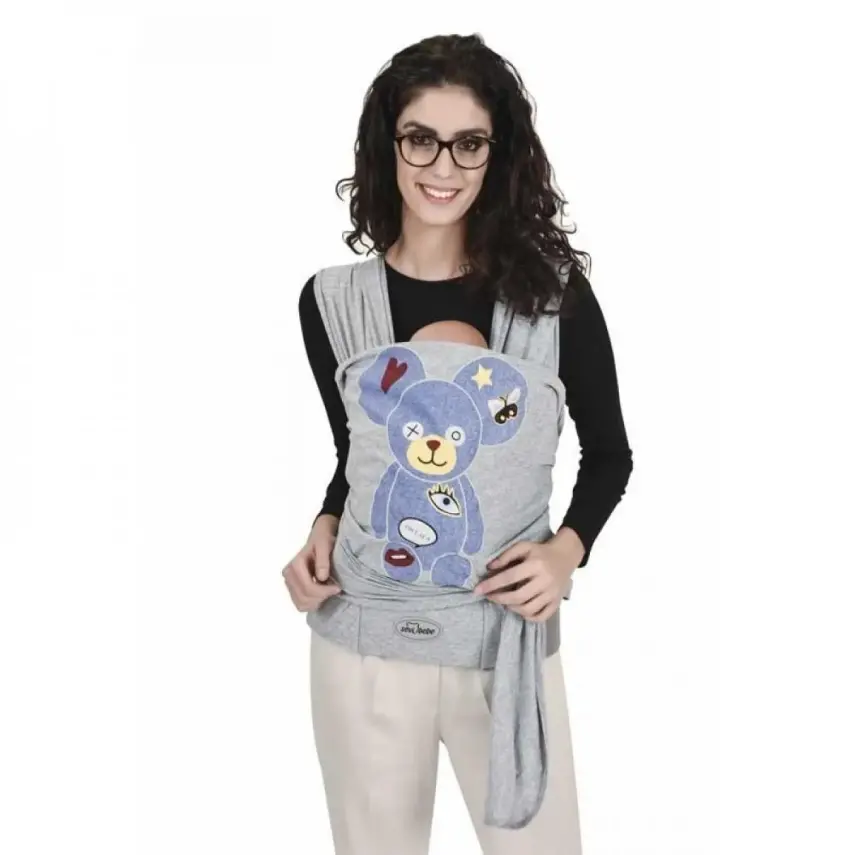 Sevi Bebe Bel Destekli Giymeli Sling Gri - 1